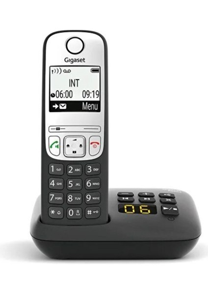 Siyah A690A Dect Telefon, Kablosuz ve Temiz Tasarım