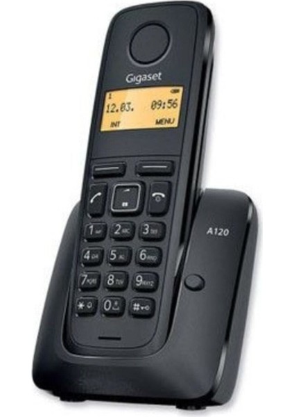 A120 Dect Telefon Siyah, Şık ve Kullanışlı Kablosuz Telefon Modeli