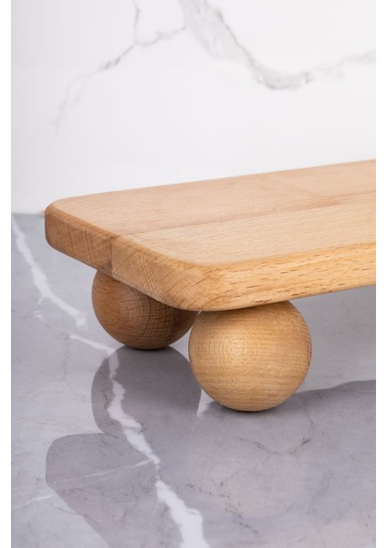 3'lü Ahşap Top Kapaklı Cam Kavanoz Seti, Şekerlik, Çerezlik, Baharatlık ve Saklama Kabı