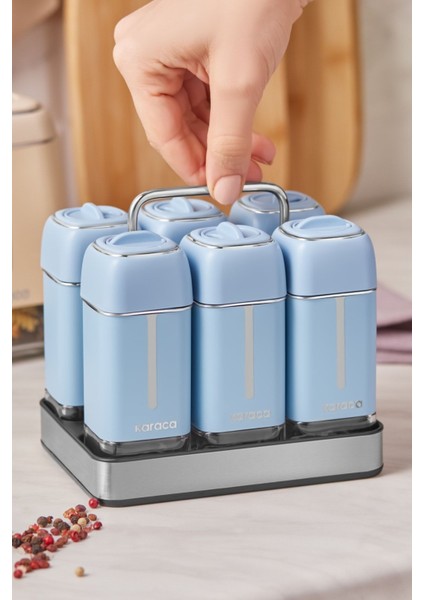 7 Parça Kare Cam Baharat Takımı, Şık ve Kullanışlı Mutfak Aksesuarı fiyatları