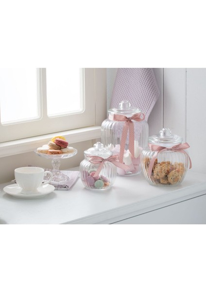 Yuvarlak 1000ML Kavanoz Beyaz Güzel ve Şık Saklama Kabı indirimleri