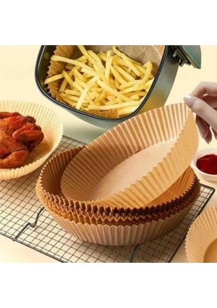 Pişirme Kağıdı, Fritöz Yağlı Kağıdı, Yanmaz Pişirme Kağıdı, Hava Fritözü Pişirme Kağıdı, Airfryer Kağıdı, Fritöz Pişirme Kağıdı, Yağsız Pişirme Kağıdı, Yuvarlak Airfreyer Kağıdı (50ADET)