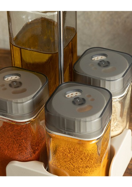 Şeffaf Cam 4'lü Baharatlık Seti, Şık ve Kullanışlı Mutfak Aksesuarı modelleri
