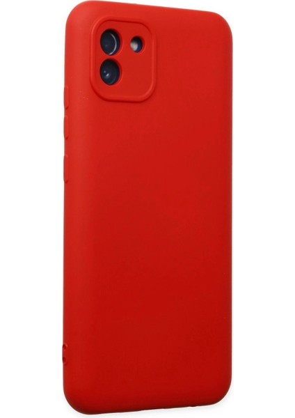 Samsung Galaxy A03 Kılıf Nano Içi Kadife Silikon - Kırmızı fiyatları