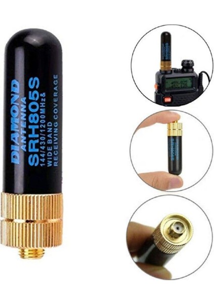 5cm Çok Amaçlı Çift Bant Kısa Telsiz Anteni-Dişi Uv-82 Uv-K5 K6