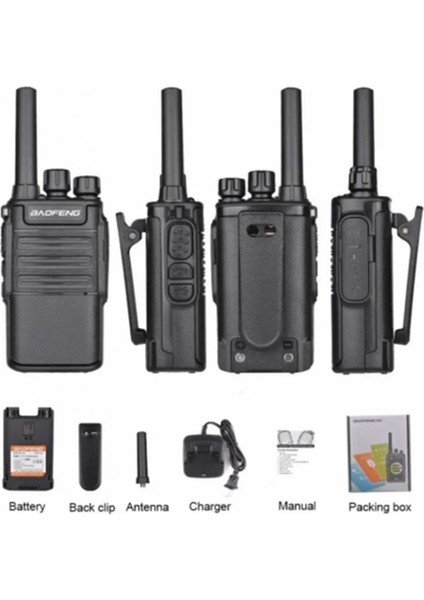 Iki’li Taşınabilir Telsiz Seti, Kompakt ve Pratik Kullanım Için Ideal