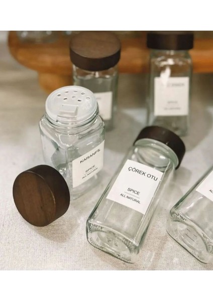 12 Parça Kare Formlu Cam Baharatlık Seti, Şık ve Kullanışlı Mutfak Gereçleri fiyatları