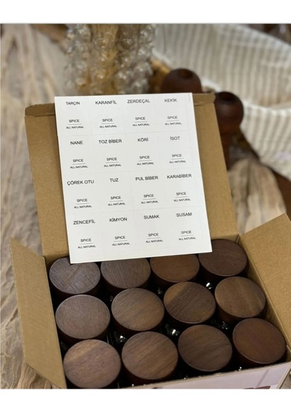 12 Parça Kare Formlu Cam Baharatlık Seti, Şık ve Kullanışlı Mutfak Gereçleri modelleri