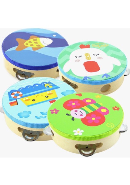 Çocuk Müzik Seti 6'lı, Ahşap Marakas, El Zili, Nota Fülüt, El Davulu, Kastanyet fiyatları