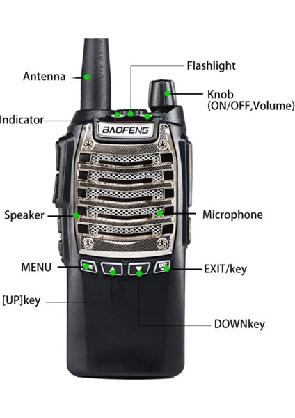 8d Telsiz Yeni Versiyon Güçlü Kasa ve 2000MAH Pil ile Üstün Ses Kalitesi fırsatları