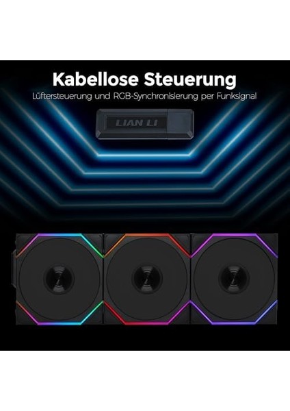 Li Uni Fan Tl Wireless 3X120MM Siyah Kasa Fanı (G99.12TL1W3B.00) fiyatları