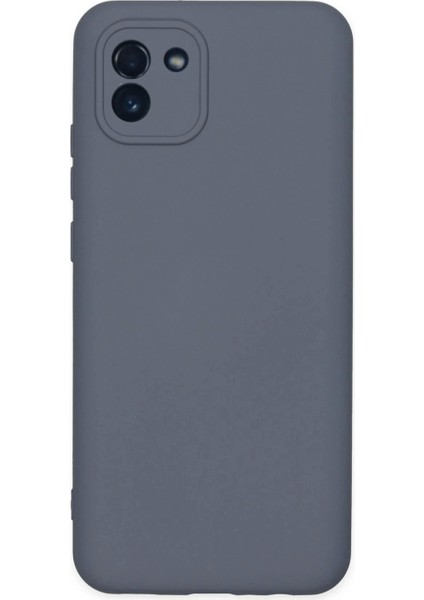 Samsung Galaxy A03 Kılıf Nano Içi Kadife Silikon - Gri