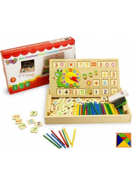 Doğal Ahşap Matematik Öğrenme Oyunu Seti, Eğlenceli Tangram Hediye