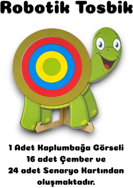 Renkli Ikili Robotik Kodlama ve Ahşap Eğitici Oyun Seti