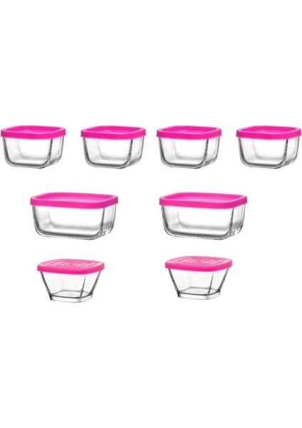 Cam Saklama Kabı Seti, 8 Parça, Şeffaf ve Dayanıklı, Mutfak Için Pratik Çözüm