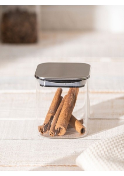 4'lü Borosilikat Cam Kavanoz Seti, 350 Ml, Şık ve Kullanışlı Ev Gereçleri