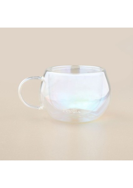 Şeffaf Çift Cidarlı 280 ml Kupa, Dayanıklı ve Şık Tasarım