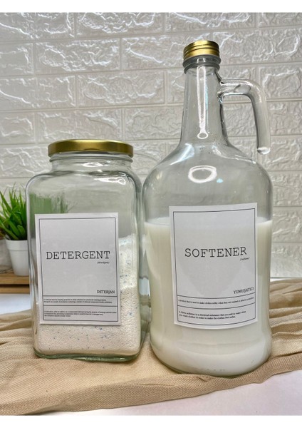 2'li 3000ML Gold Kapaklı Deterjan ve Yumuşatıcı Seti, Turuncu Renkli fiyatları