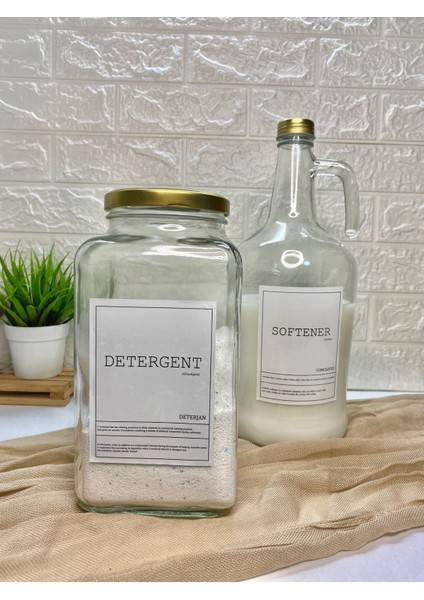 2'li 3000ML Gold Kapaklı Deterjan ve Yumuşatıcı Seti, Turuncu Renkli modelleri