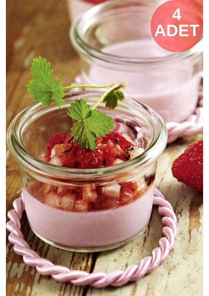 Renkli 80 ml Cam Saklama Kavanoz Seti, 4 Adet, Şık ve Kullanışlı Mutfak Aksesuarı