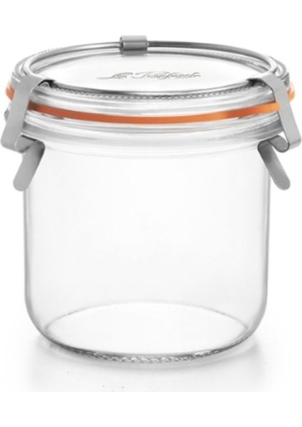 3 Klipsli Cam Kavanoz, 425 Ml, Beyaz, Şık ve Kullanışlı Saklama Çözümü