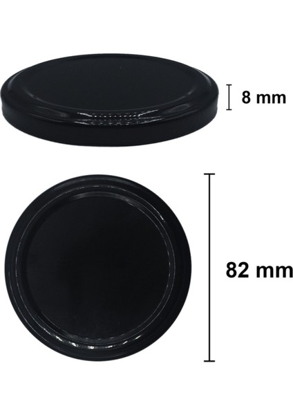 Şeffaf Cam Kavanoz 300 Ml, Siyah Metal Kapak, 24 Adet modelleri