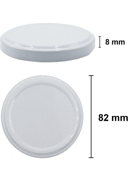 1000 ml Şeffaf Cam Kavanoz Seti, Metal Kapaklı, 20 Adet modelleri