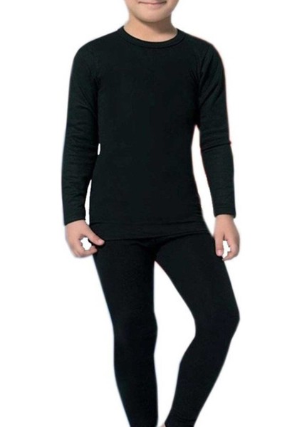 Unisex Çocuk Uzun Kollu Atlet Termal Siyah 3 modelleri