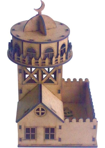 Ahşap 3d/küpe Puzzle 5'li Kız Kulesi Boyama Seti, Eğlenceli ve Renkli 19,5X13X12CM modelleri