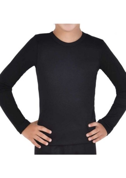 Erkek Çocuk Siyah Termal Uzun Kol Fanila Içlik