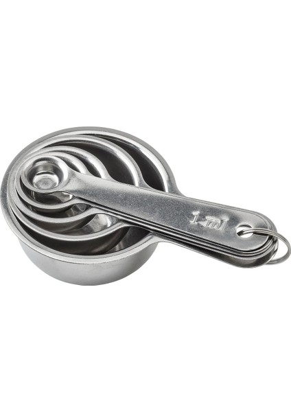 Gri Renkli 5'li Ölçek Seti, Dayanıklı ve Şık Tasarım, Kolay Kullanım