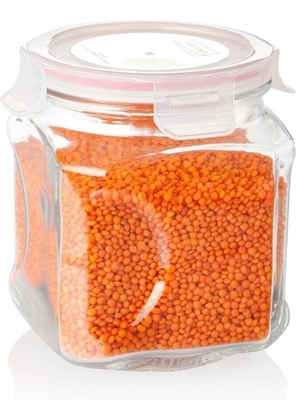 Şeffaf Cam Saklama Kabı 1500 Ml, Sağlıklı ve Dayanıklı, Pratik Kullanım