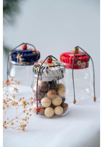 3'lü Cam Kapaklı Kavanoz Seti, 250 Ml, Turuncu Renkli, Şık ve Kullanışlı.