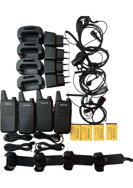 4'lü Telsiz ve Kulaklık Seti, Kaliteli ve Taşınabilir Ses Çözümü modelleri