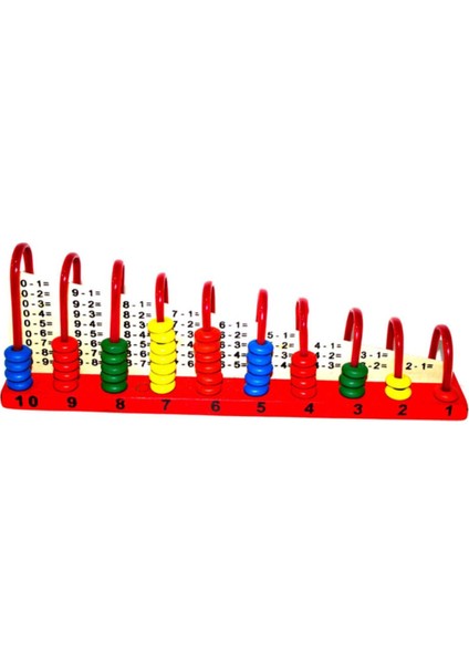 Renkli Ahşap Dört Işlemli Sayı Sayma Abaküsü, Eğlenceli ve Öğretici Çocuk Oyunu