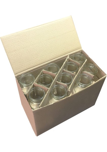 Altın Renkli 210 ml Şeffaf Cam Kavanoz, Kapaklı, 30 Adet Set fırsatları
