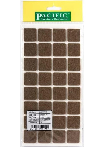 Furniture Equipment Yapışkan Keçe Zemin Koruyucuları Mobilya Ayakları Için Keçe Pedleri Zemin Koruyucuları Ses Azaltıcı Keçe Mobilya Pedleri, Kendinden Yapışkanlı Keçe 25X25MM