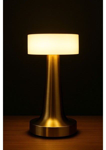 Dekoratif Şarjlı Dokunmatik LED Masa Lambası USB Kablolu Abajur ve Gece Lambası CT-8436