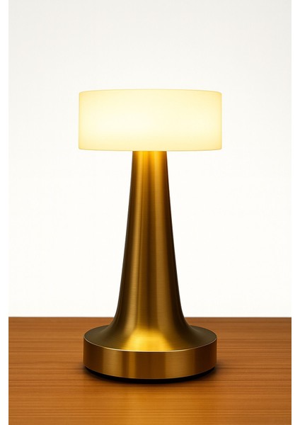 Dekoratif Şarjlı Dokunmatik LED Masa Lambası USB Kablolu Abajur ve Gece Lambası CT-8436