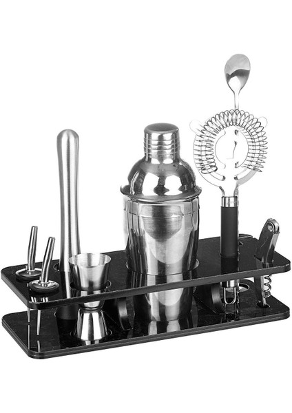 Standlı Profesyonel Kokteyl Hazırlama Seti ile Lezzetli Içerikler Hazırlayın