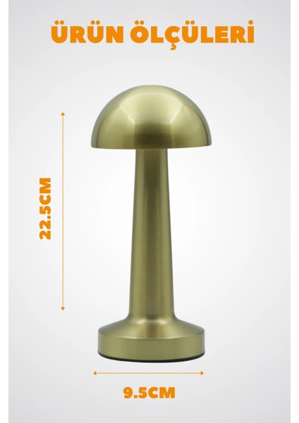 Şık Metal Mantar Masa Lambası, Kablosuz, LED Işıklı, 5V, 3 Renk Seçeneği fiyatları