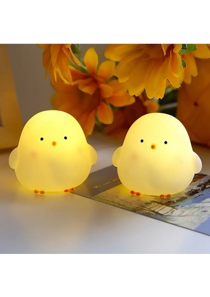 Beyaz Sevimli Civciv Çocuk Bebek Odası Kitaplık ve Gece Lambası modelleri