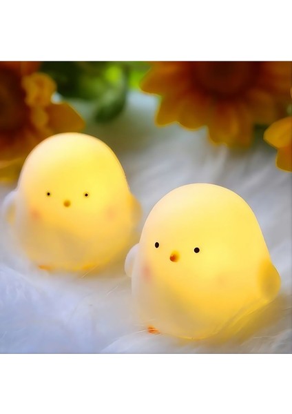 Beyaz Sevimli Civciv Çocuk Bebek Odası Kitaplık ve Gece Lambası fırsatları