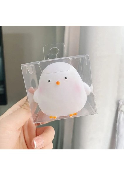 Beyaz Sevimli Civciv Çocuk Bebek Odası Kitaplık ve Gece Lambası