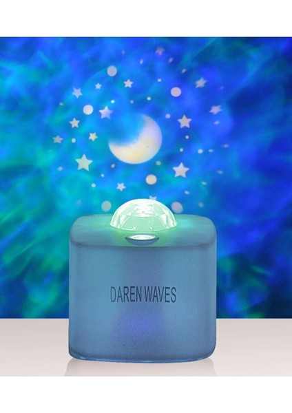 Renkli Yıldızlı Gökyüzü Projeksiyon Gece Lambası, Yatak Odası Dekoru