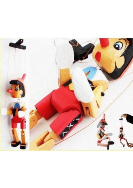 Kahverengi Ahşap Ipli Kukla, 26CM, Eğlenceli ve Doğal Çocuk Oyuncağı fiyatları