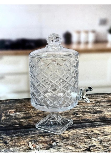 4,5 Litre Şeffaf Cam Su Sebili, Sağlıklı ve Dayanıklı Tasarım