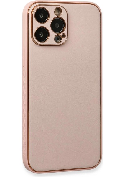 iPhone 13 Pro Kılıf Coco Deri Silikon Kapak - Pembe modelleri