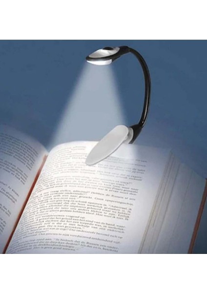 Bükülebilir Klipsli Okuma Işığı, Siyah, 3 Led, Beyaz Işık, Kolay Kullanım fiyatları