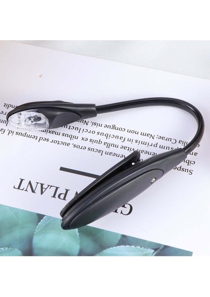 Bükülebilir Klipsli Okuma Işığı, Siyah, 3 Led, Beyaz Işık, Kolay Kullanım modelleri